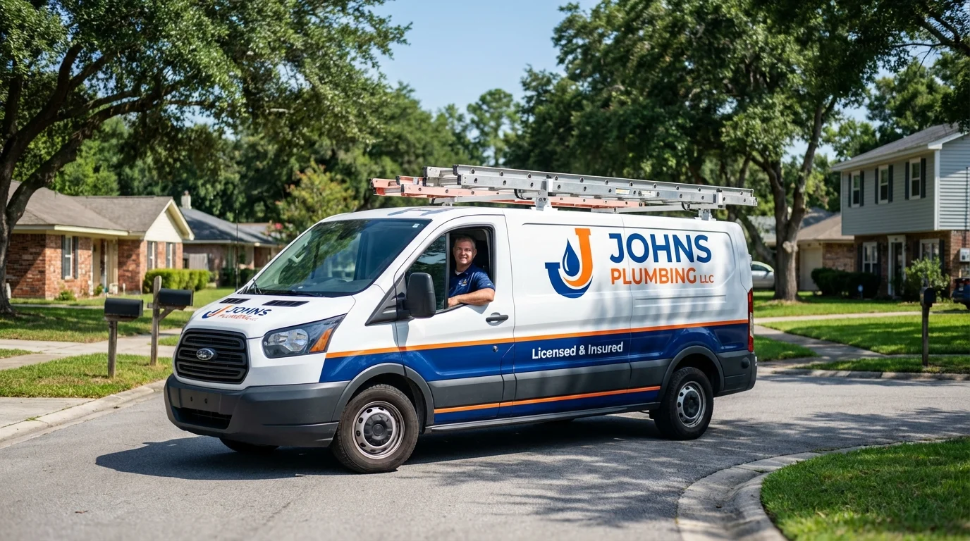 Johns Plumbing LLC service van in Sauk Rapids, MN
