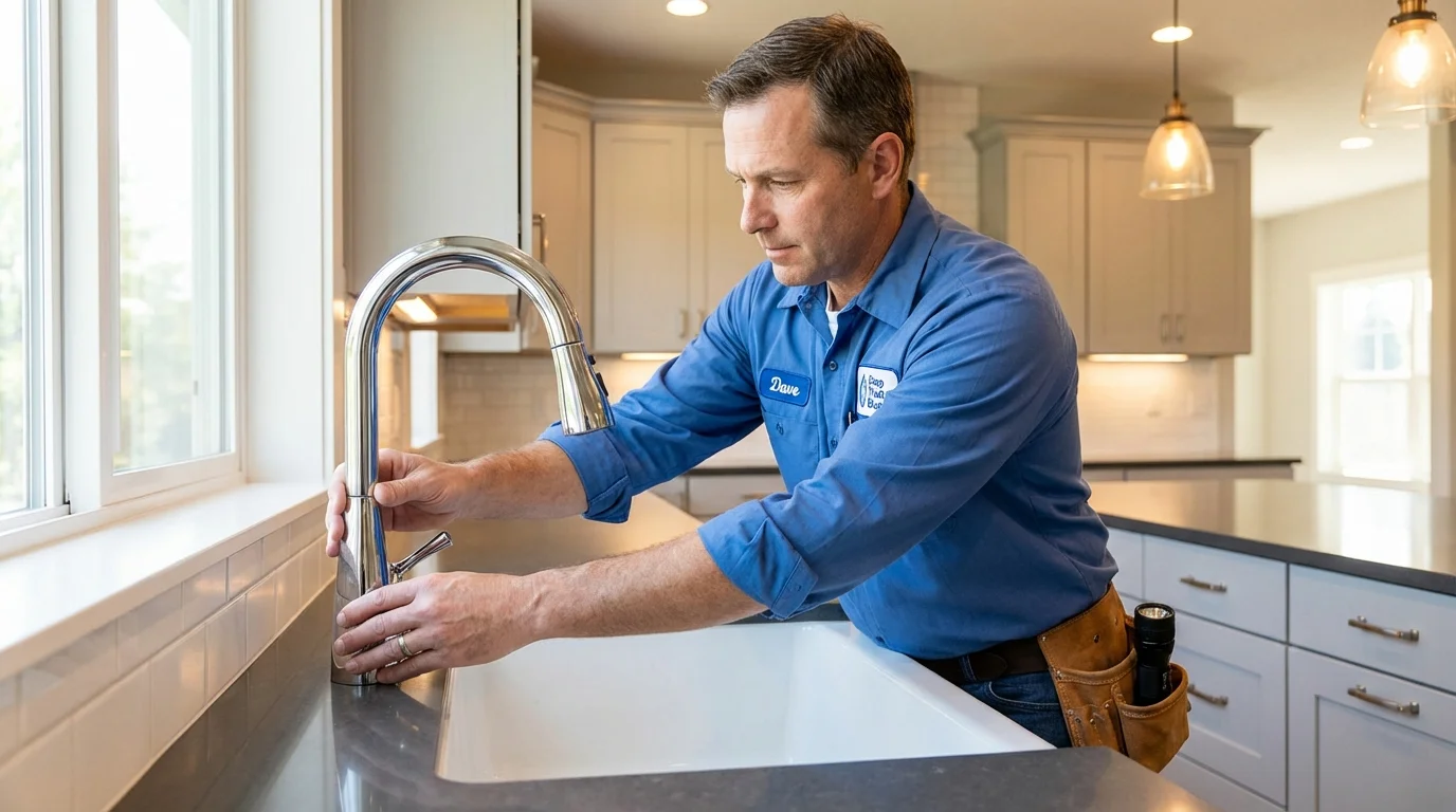 Kitchen faucet installation by Johns Plumbing LLC in Sauk Rapids