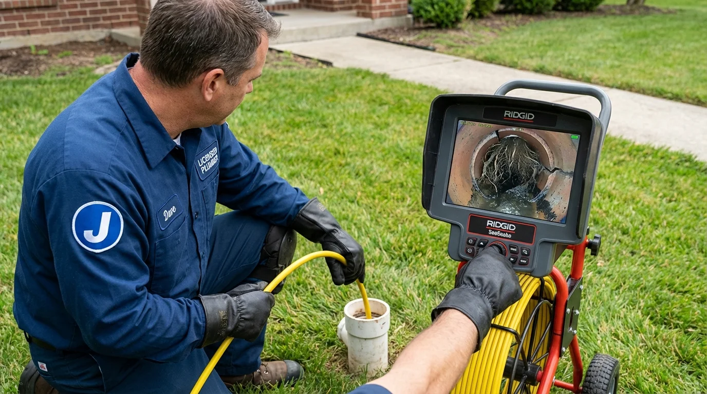 Sewer camera inspection being performed by Johns Plumbing LLC in Sauk Rapids